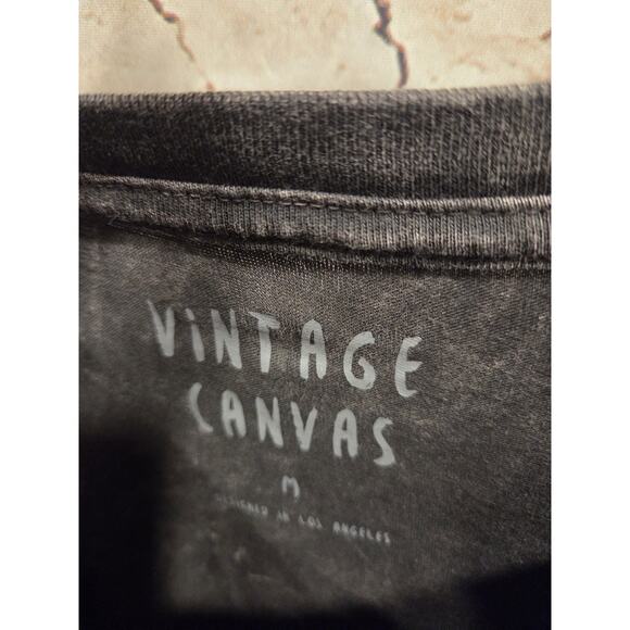 Vintage Canvas Graphic Tee Unisex Size Medium Short Sleeve Def Lepard Shirt... - Picture 2 of 3